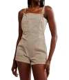 Free People Tough Love Denim Shortalls In Multi