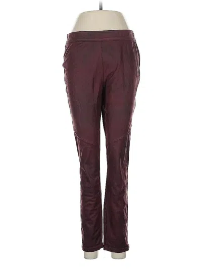 Pre-owned Free People Track Pants In Burgundy