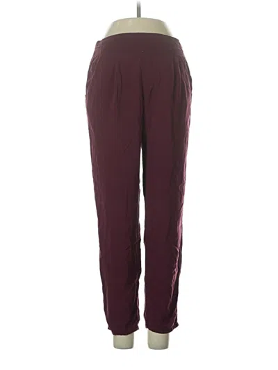 Pre-owned Free People Track Pants In Burgundy