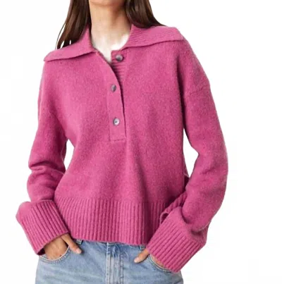 Free People Trading Up Long Sleeve Top In Magenta Haze Melange In Purple