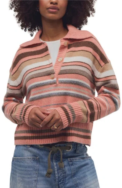 Free People Trading Up Stripe Long Sleeve Sweater In Multi