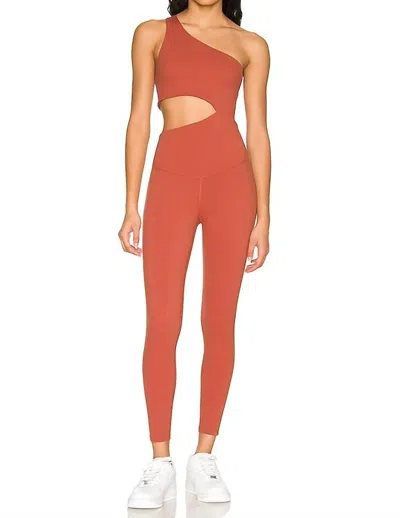 Free People Transcend Limits Onesie In Ginger Spice In Orange