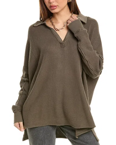 Free People Travis Polo Shirt In Green