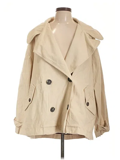 Pre-owned Free People Trenchcoat In Tan