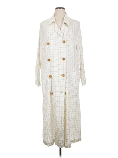 Pre-owned Free People Trenchcoat In White