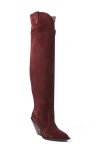 Free People Triple Crown Over The Knee Boot In Espresso Suede