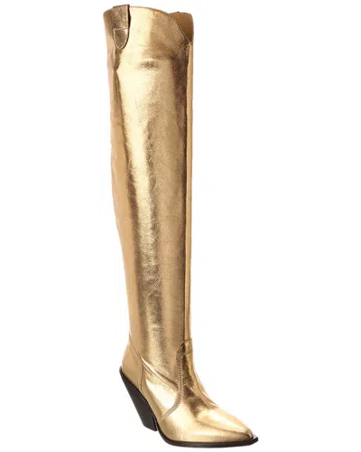 FREE PEOPLE TRIPLE CROWN LEATHER OVER-THE-KNEE BOOT