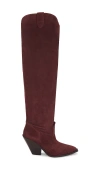 Free People Triple Crown Over The Knee Boot In Espresso Suede