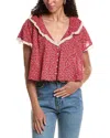 Free People Truly Yours Printed Blouse