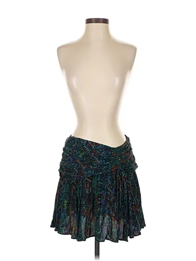 Pre-owned Free People Tube Top Teal Strapless Neckline Tops In Blue