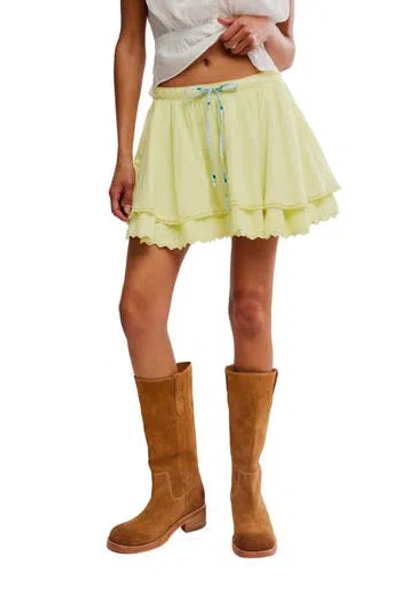Free People Tulip Layered Miniskirt In White