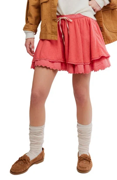 Free People Tulip Layered Miniskirt In Pink