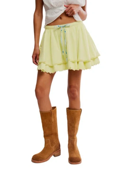 Free People Tulip Layered Miniskirt In Yellow