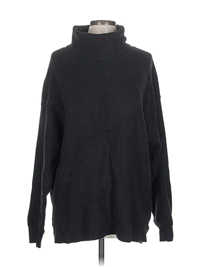 Pre-owned Free People Turtleneck Sweater In Black