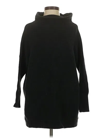 Pre-owned Free People Turtleneck Sweater In Black