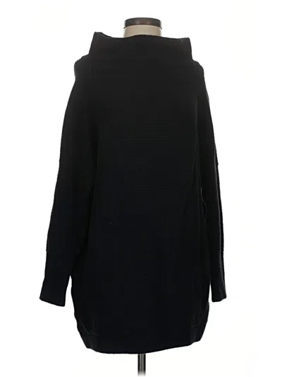 Pre-owned Free People Turtleneck Sweater In Black