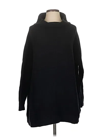 Pre-owned Free People Turtleneck Sweater In Black
