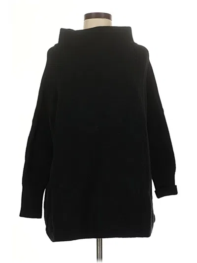 Pre-owned Free People Turtleneck Sweater In Black