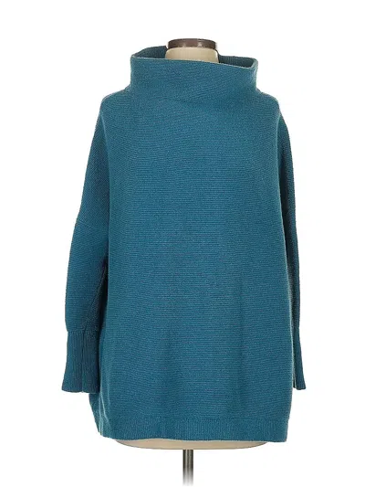 Pre-owned Free People Turtleneck Sweater In Blue