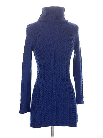 Pre-owned Free People Turtleneck Sweater In Blue