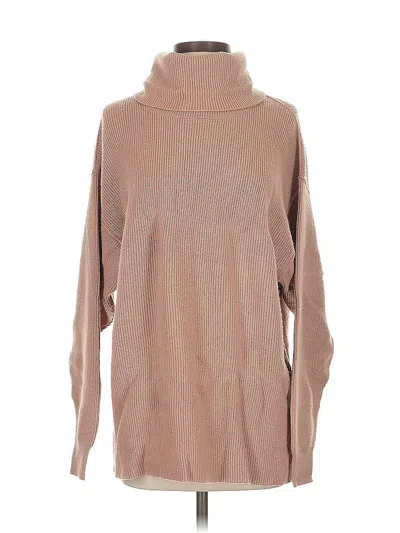 Pre-owned Free People Turtleneck Sweater In Brown