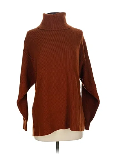 Pre-owned Free People Turtleneck Sweater In Brown