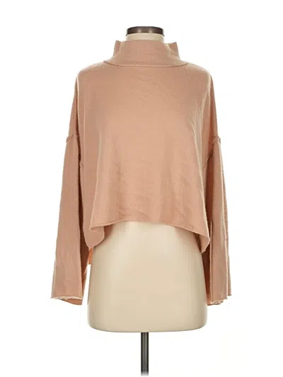 Pre-owned Free People Turtleneck Sweater In Brown