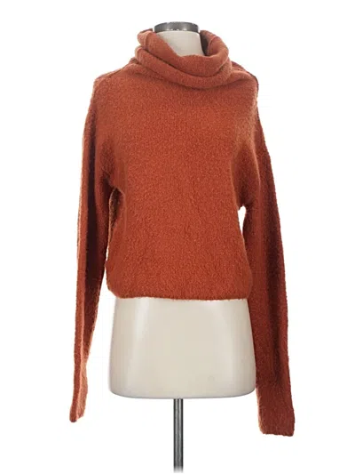 Pre-owned Free People Turtleneck Sweater In Brown