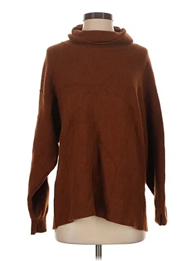 Pre-owned Free People Turtleneck Sweater In Brown