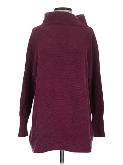 Pre-owned Free People Turtleneck Sweater In Burgundy