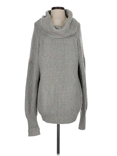 Pre-owned Free People Turtleneck Sweater In Gray