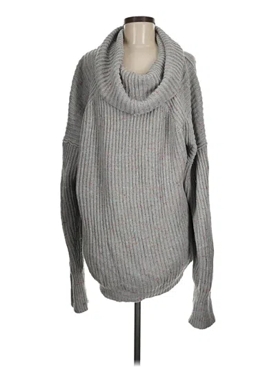 Pre-owned Free People Turtleneck Sweater In Gray