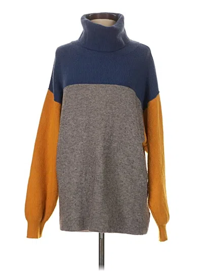 Pre-owned Free People Turtleneck Sweater In Gray
