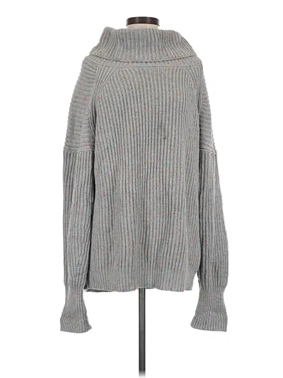 Pre-owned Free People Turtleneck Sweater In Gray