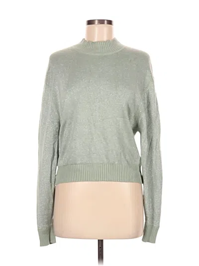 Pre-owned Free People Turtleneck Sweater In Green