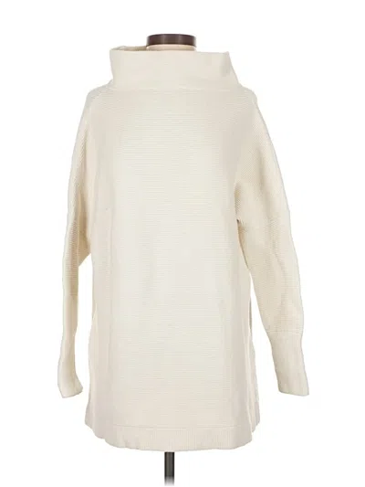 Pre-owned Free People Turtleneck Sweater In Ivory