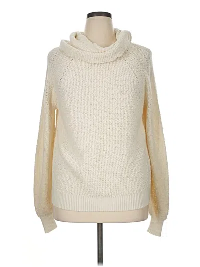 Pre-owned Free People Turtleneck Sweater In Ivory