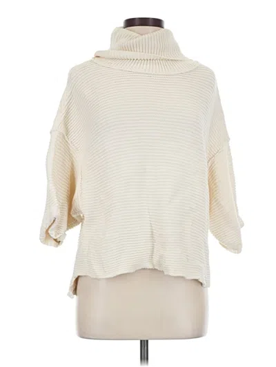 Pre-owned Free People Turtleneck Sweater In Ivory