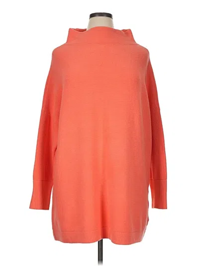 Pre-owned Free People Turtleneck Sweater In Orange