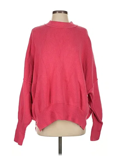 Pre-owned Free People Turtleneck Sweater In Pink