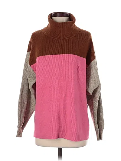 Pre-owned Free People Turtleneck Sweater In Pink