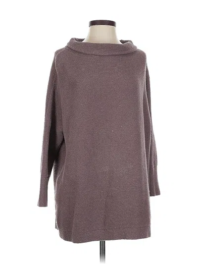 Pre-owned Free People Turtleneck Sweater In Purple
