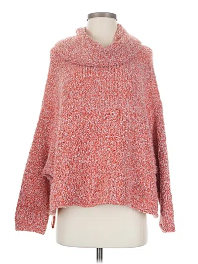 Pre-owned Free People Turtleneck Sweater In Red