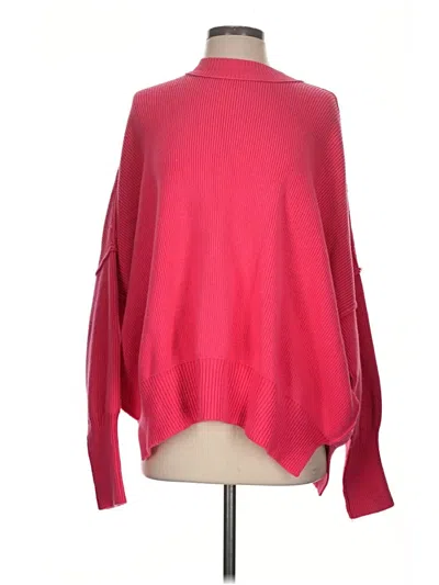 Pre-owned Free People Turtleneck Sweater In Red