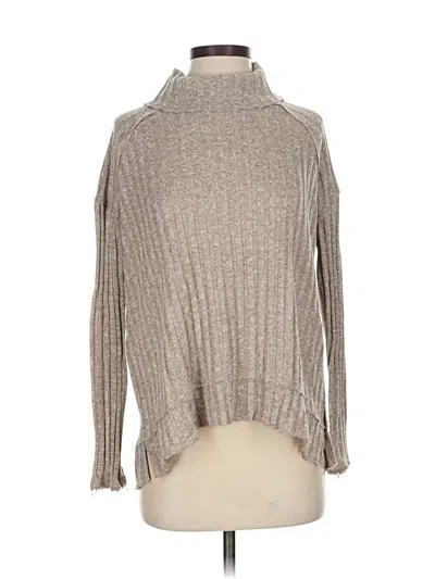Pre-owned Free People Turtleneck Sweater In Tan