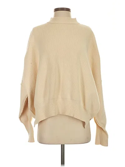 Pre-owned Free People Turtleneck Sweater In Tan