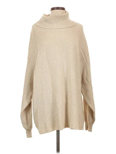 Pre-owned Free People Turtleneck Sweater In Tan