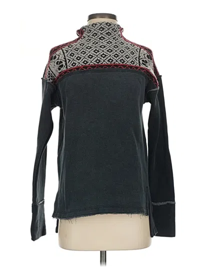 Pre-owned Free People Turtleneck Sweater In Teal