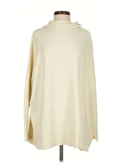 Pre-owned Free People Turtleneck Sweater In White