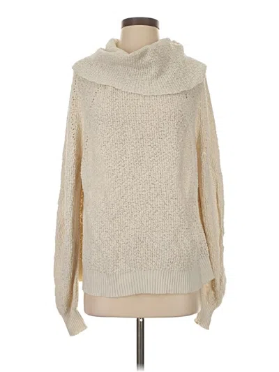 Pre-owned Free People Turtleneck Sweater In White